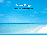 PowerPoint Template - a pleasant view of a blue sea beach
