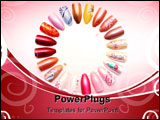 PowerPoint Template - Figures on nails cosmetic enamel fashion female