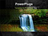PowerPoint Template - Waterfall in the mountains