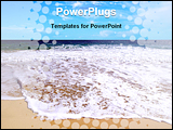 PowerPoint Template - beautiful beach under blue sky