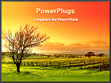 PowerPoint Template - vineyard landscape
