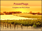 PowerPoint Template - vineyard sunset