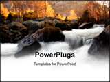 PowerPoint Template - River at sunrise.