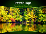 PowerPoint Template - risp Bright Fall Colors Reflecting on a Tranquil Lake ** Note: Slight blurriness, best at smaller s