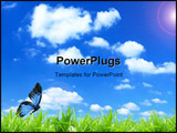 PowerPoint Template - Sky and grass background