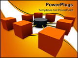 PowerPoint Template - network with classic database icon