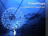 PowerPoint Template - Abstract network 3d render with molecular like structure.