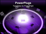 PowerPoint Template - Digital illustration of network in colour background