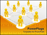 PowerPoint Template - Network of Connected People, symbolizes Internet, Franchise, Group, Teamwork etc.