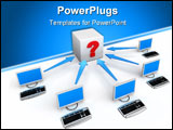 PowerPoint Template - 3d Image of computer network, white background.