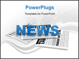 PowerPoint Template - 3d text news on newspaper digital artwork