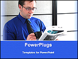 PowerPoint Template - a man reading newspaper