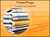 PowerPoint Template - image showing pile of newspapers