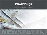 PowerPoint Template - Glasses placed over the newspaper
