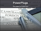 PowerPoint Template - Newspaper and Mobile
