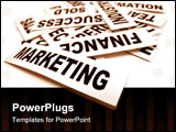 PowerPoint Template - Close up of business new headline tag