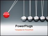 PowerPoint Template - fine image of classic 3d newton cradle background