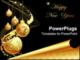 PowerPoint Template - New Year background with stars and decorations