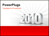 PowerPoint Template - 2010 year calendar and new year gray