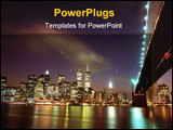 PowerPoint Template - New York City taken at night