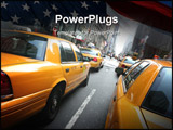 PowerPoint Template - Cabs in the streets of New York City
