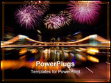 PowerPoint Template - Bright, Colourful City Lights In Motion Blur
