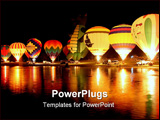 PowerPoint Template - The annual hot air balloon glow at Pellissippi State Community College makes for a great photograph.