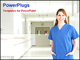 PowerPoint Template - a nurse in hospital