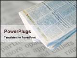 PowerPoint Template - folded newspaper on a table
