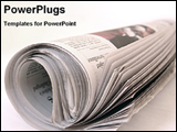 PowerPoint Template - rolled newspaper on the desk