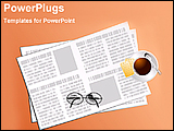 PowerPoint Template - illustrated newspaper on the desk