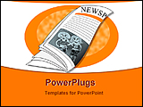 PowerPoint Template - illustrated drawing of a newspaper