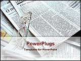 PowerPoint Template - a spectacles on a newspaper
