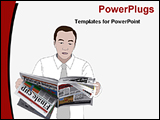 PowerPoint Template - a man reading newspaper