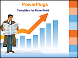 PowerPoint Template - man reading economic page of the newspaper