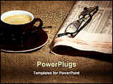 PowerPoint Template - a cup of coffee with newspaper