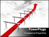 PowerPoint Template - Success in business with illegal movement - conceptual 3d image of arrow and obstacles