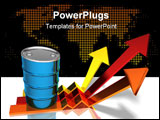 PowerPoint Template - Oil, barrel of oil, 3D generated picture of our main energy