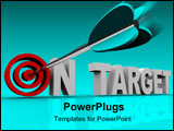 PowerPoint Template - An arrow hits a bullseye in the words On Target