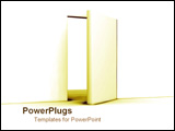 PowerPoint Template - Open door with golden light.