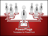 PowerPoint Template - oncept, depicting employees at different tiers; great for business and organization structure conce