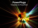 PowerPoint Template - techno backgrund: www on an exploding world