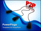 PowerPoint Template - 3D rendered Illustration. Peer to peer connection.