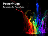 PowerPoint Template - Paint spraying off of a black surface