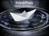PowerPoint Template - paperboat in water