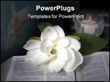PowerPoint Template - Open Bible with candle