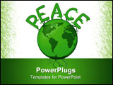 PowerPoint Template - Peace on the green earth - a vector illustration.