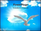 PowerPoint Template - Holy Spirit Bird on Royal Blue Starburst Background