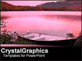 PowerPoint Template - Pink infused backdrop of lake.
