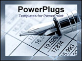 PowerPoint Template - pen on finance reports